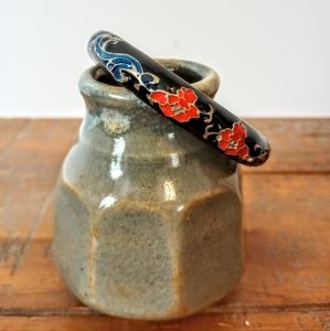 Cloisonne Enamel and Metal Bangle